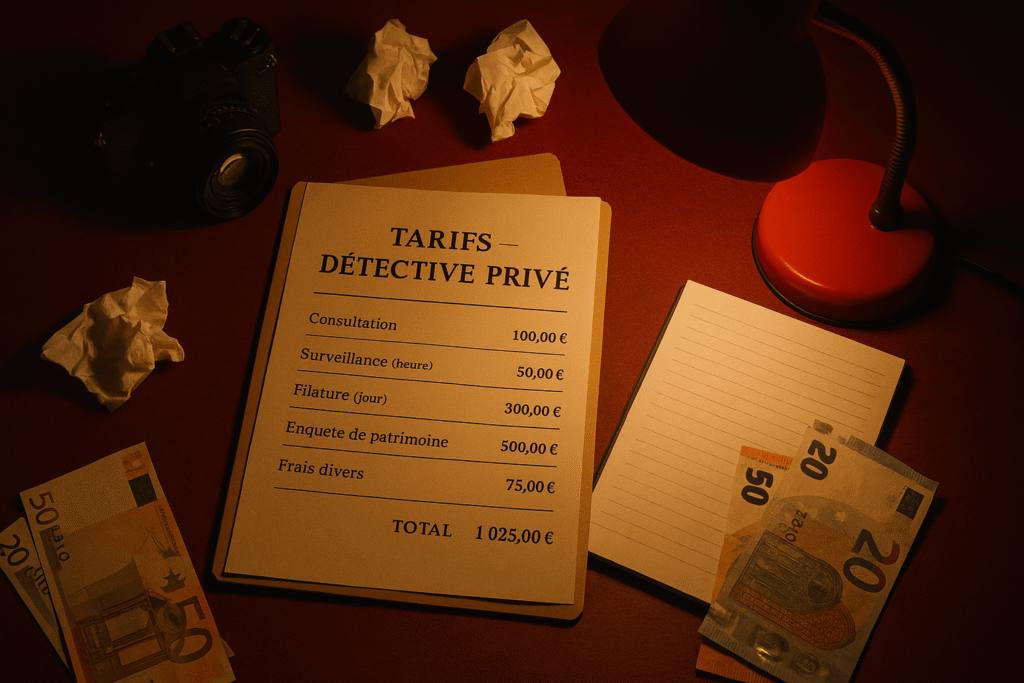 cout detective prive paris